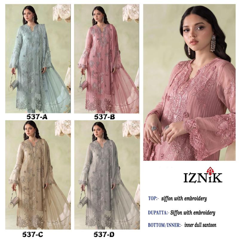 Iznik 537 Catalog wholesaler of pakistani suits in amritsar