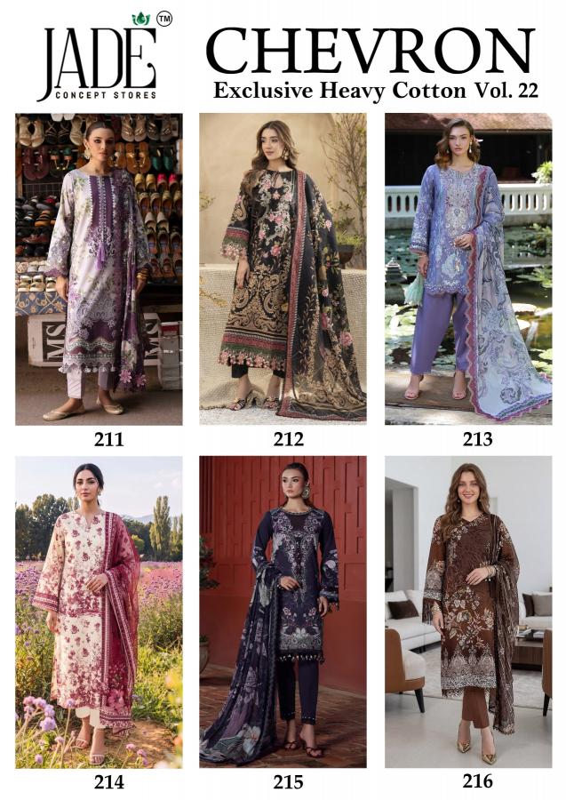 Jade Chevron Vol 22 – Karachi Dress Material Wholesale Catalog