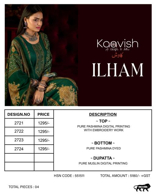 Kaavish Ilham catalog unstitched salwar kameez wholesalers kolkata