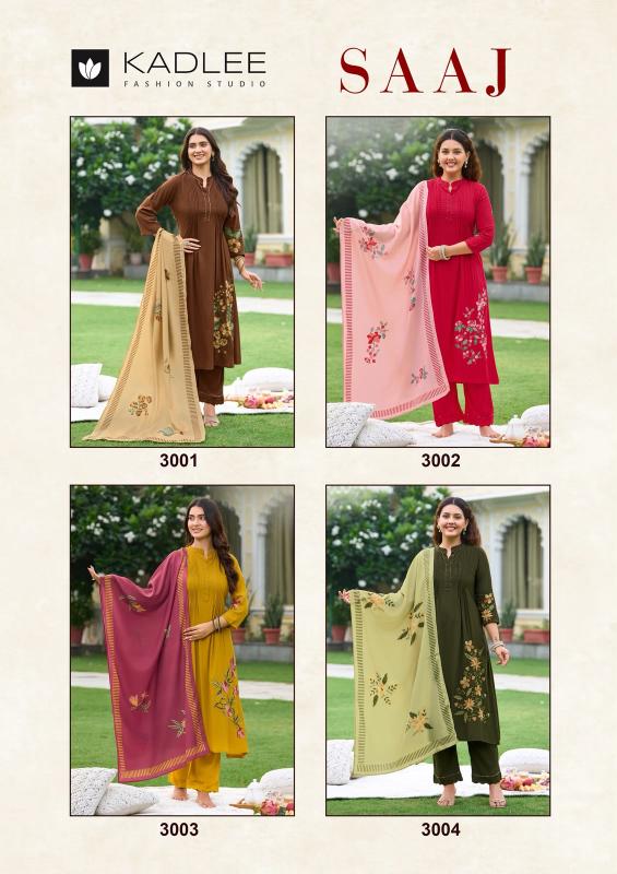 Kadlee Saaj catalog wholesale rayon straight cut kurti collection