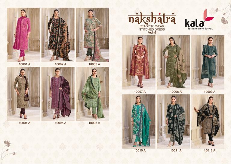 Kala Nakshatra Vol-6 – Kurti Pant With Dupatta - Wholesale Catalog