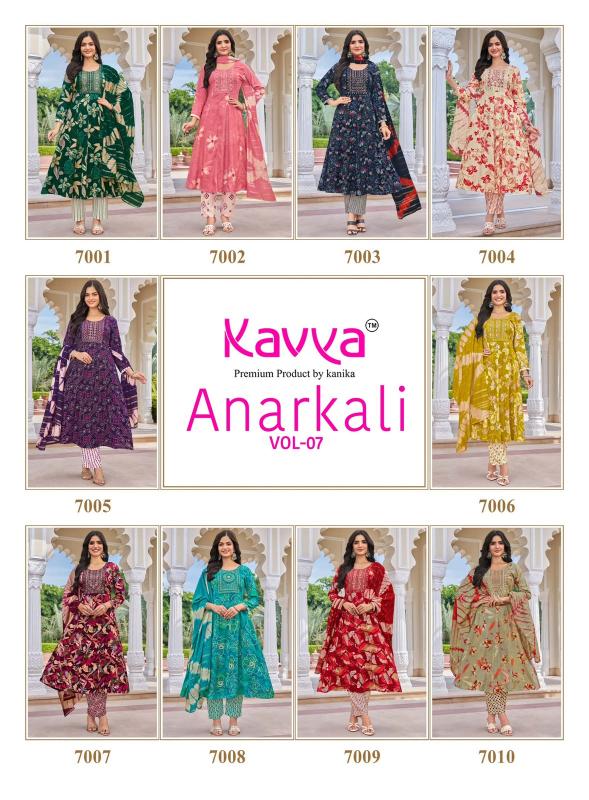 Kavya Anarkali vol 7 catalog best kurti wholesaler