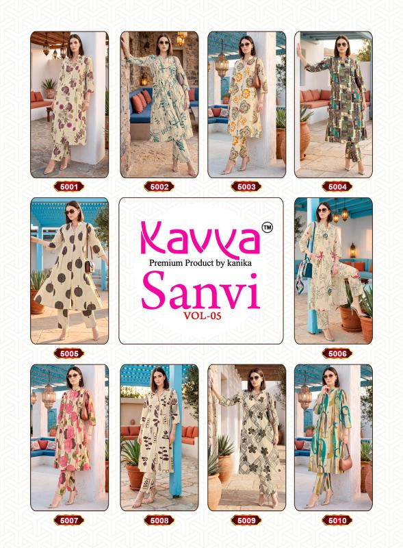 Kavya Sanvi vol 5 catalog coord set for boutique