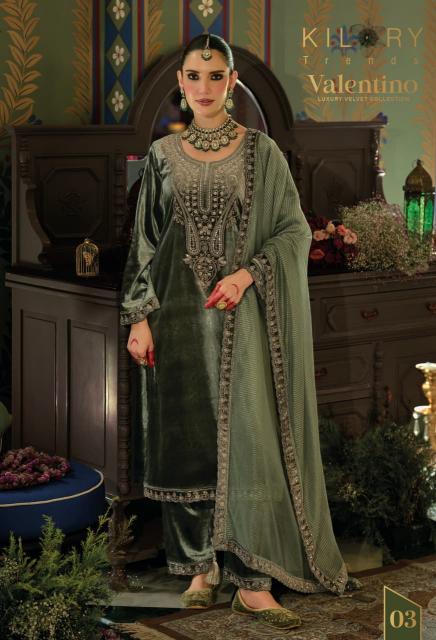 Kilory Valentino catalog designer salwar kameez at wholesale price
