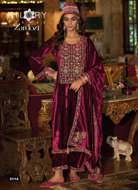 Kilory Zardozi catalog wholesale pakistani designer salwar kameez