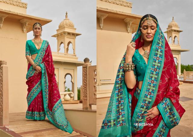 Kreshva Aarekhi catalog patola silk sarees wholesale