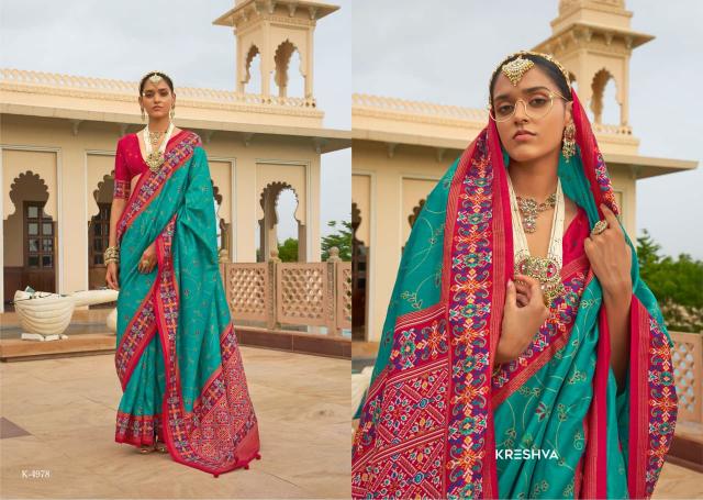 Kreshva Aarekhi catalog patola silk sarees wholesale