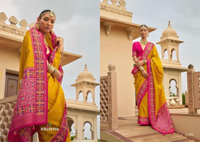 Kreshva Aarekhi catalog patola silk sarees wholesale