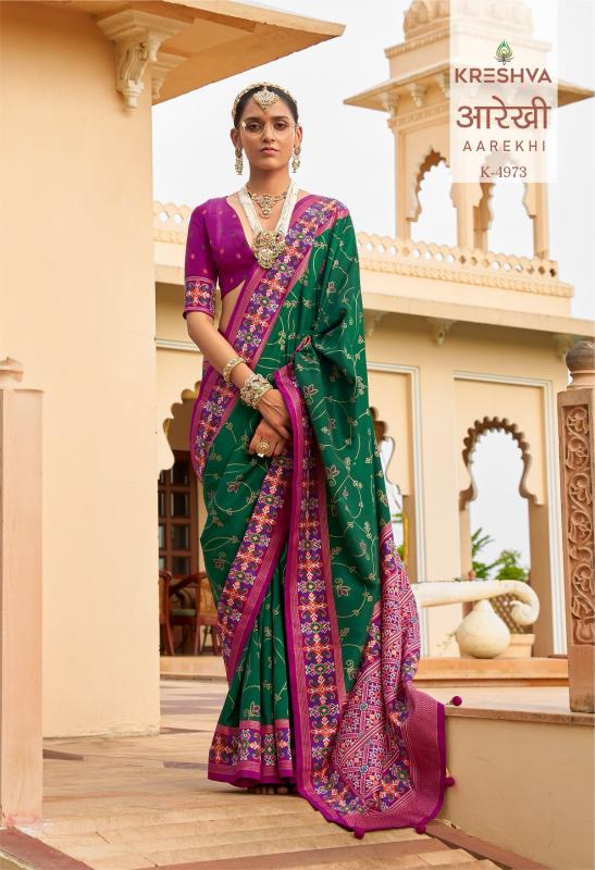 Kreshva Aarekhi catalog patola silk sarees wholesale