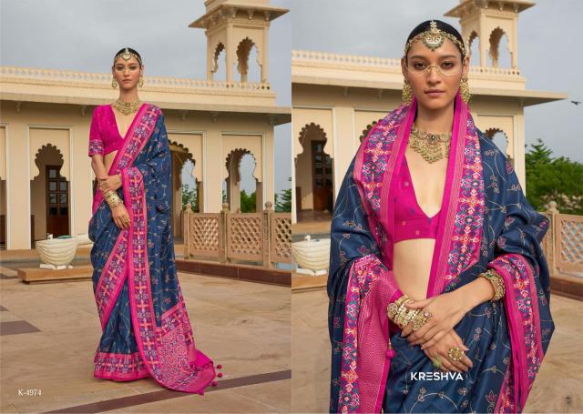 Kreshva Aarekhi catalog patola silk sarees wholesale