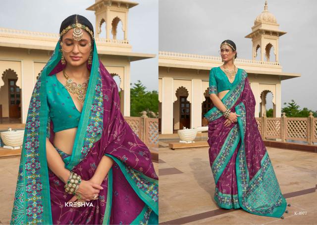 Kreshva Aarekhi catalog patola silk sarees wholesale