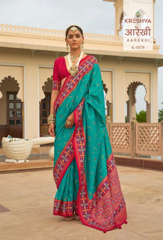 Kreshva Aarekhi catalog patola silk sarees wholesale