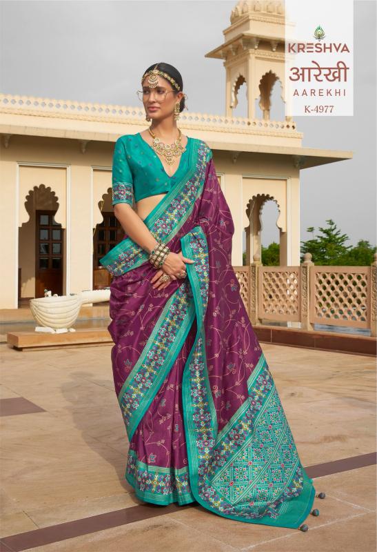 Kreshva Aarekhi catalog patola silk sarees wholesale