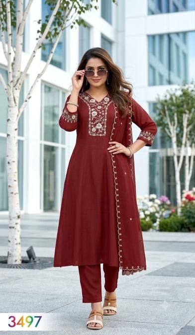 Ladies Flavour 3495 To 3497 catalog solankhi kurti wholesale