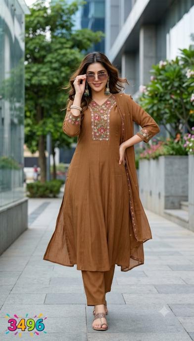 Ladies Flavour 3495 To 3497 catalog solankhi kurti wholesale