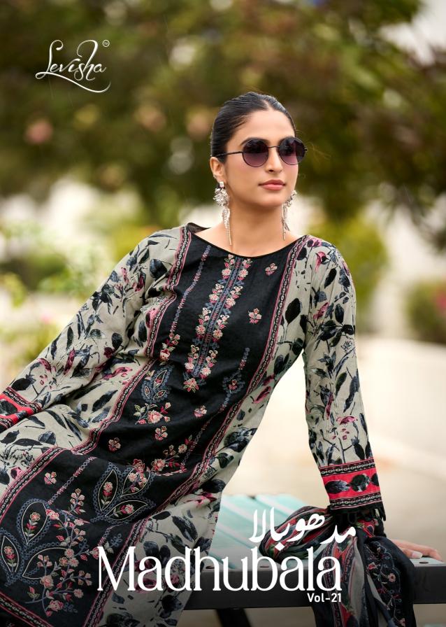 Levisha Madhubala vol 21 catalog wholesale ladies dress material market in surat