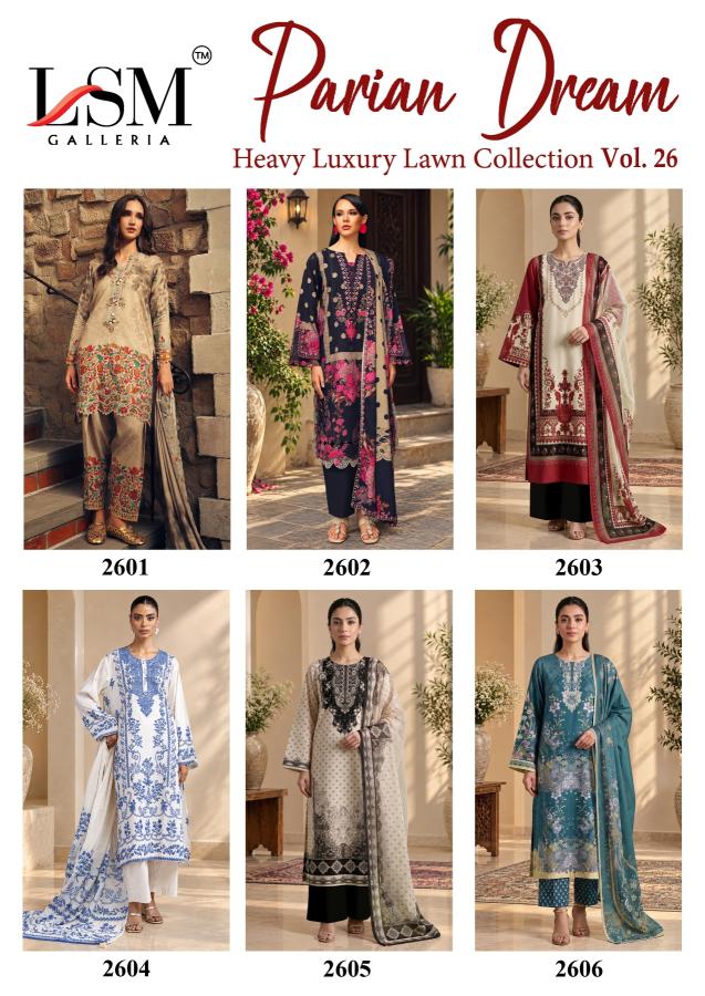 Lsm Parian Dream Vol 26 – Karachi Dress Material Wholesale Catalog