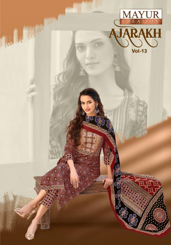 Mayur Ajarakh Vol-13 – Kurti Pant With Dupatta - Wholesale Catalog