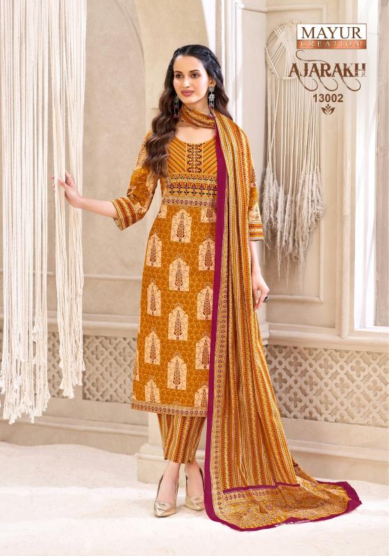 Mayur Ajarakh Vol-13 – Kurti Pant With Dupatta - Wholesale Catalog