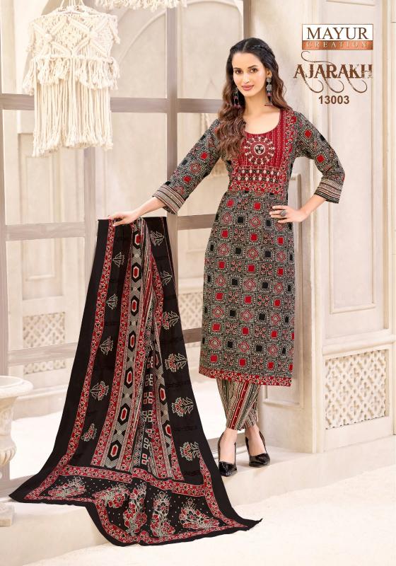 Mayur Ajarakh Vol-13 – Kurti Pant With Dupatta - Wholesale Catalog