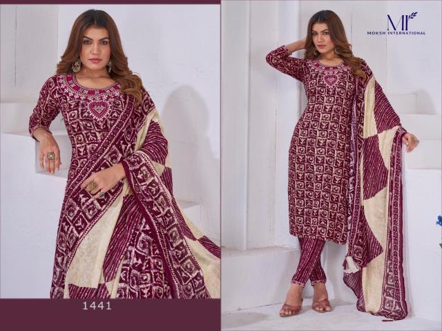 Moksh International Gori vol 3 catalog wholesale kurti pant set