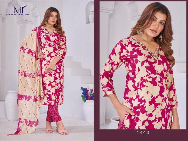 Moksh International Gori vol 3 catalog wholesale kurti pant set