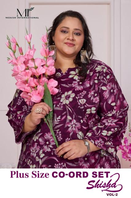 Moksh International Plus Size Co ord Set  Shisha Vol 2 catalog coord set manufacturers in delhi