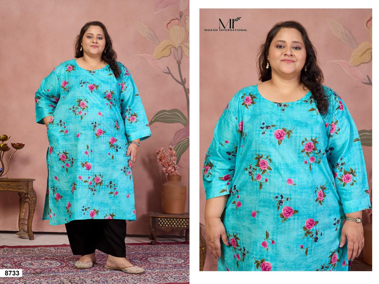 Moksh International Plus Size Cotton Khushi vol 1 catalog branded kurti wholesale suppliers in mumbai