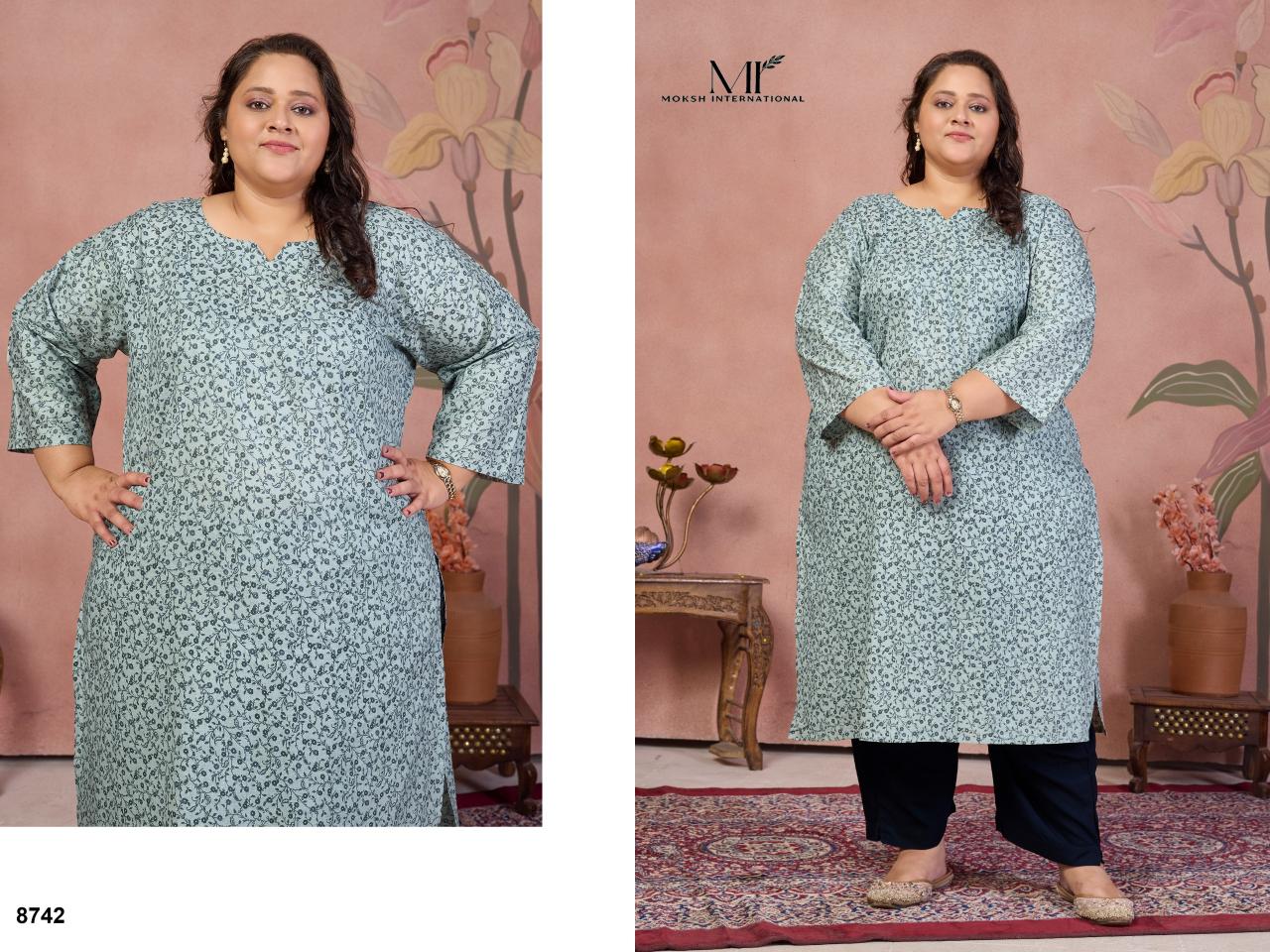 Moksh International Plus Size Cotton Khushi vol 3 catalog where we get wholesale readymade kurtis wholesale