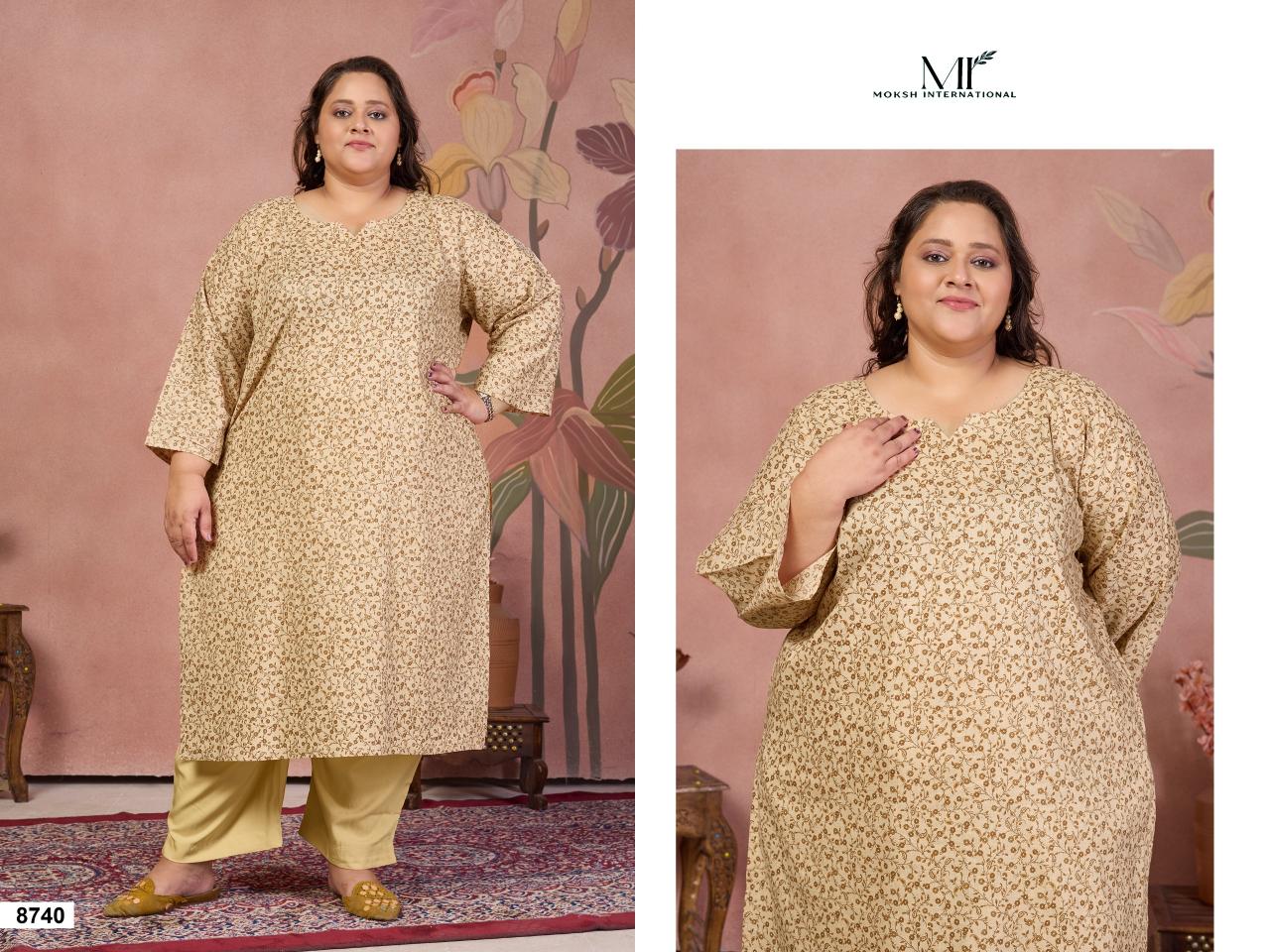 Moksh International Plus Size Cotton Khushi vol 3 catalog where we get wholesale readymade kurtis wholesale
