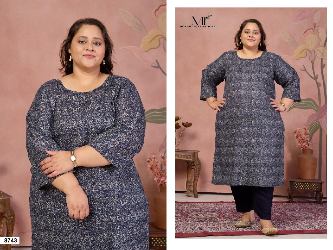 Moksh International Plus Size Cotton Khushi vol 4 catalog selfie kurtis wholesaler in kolkata
