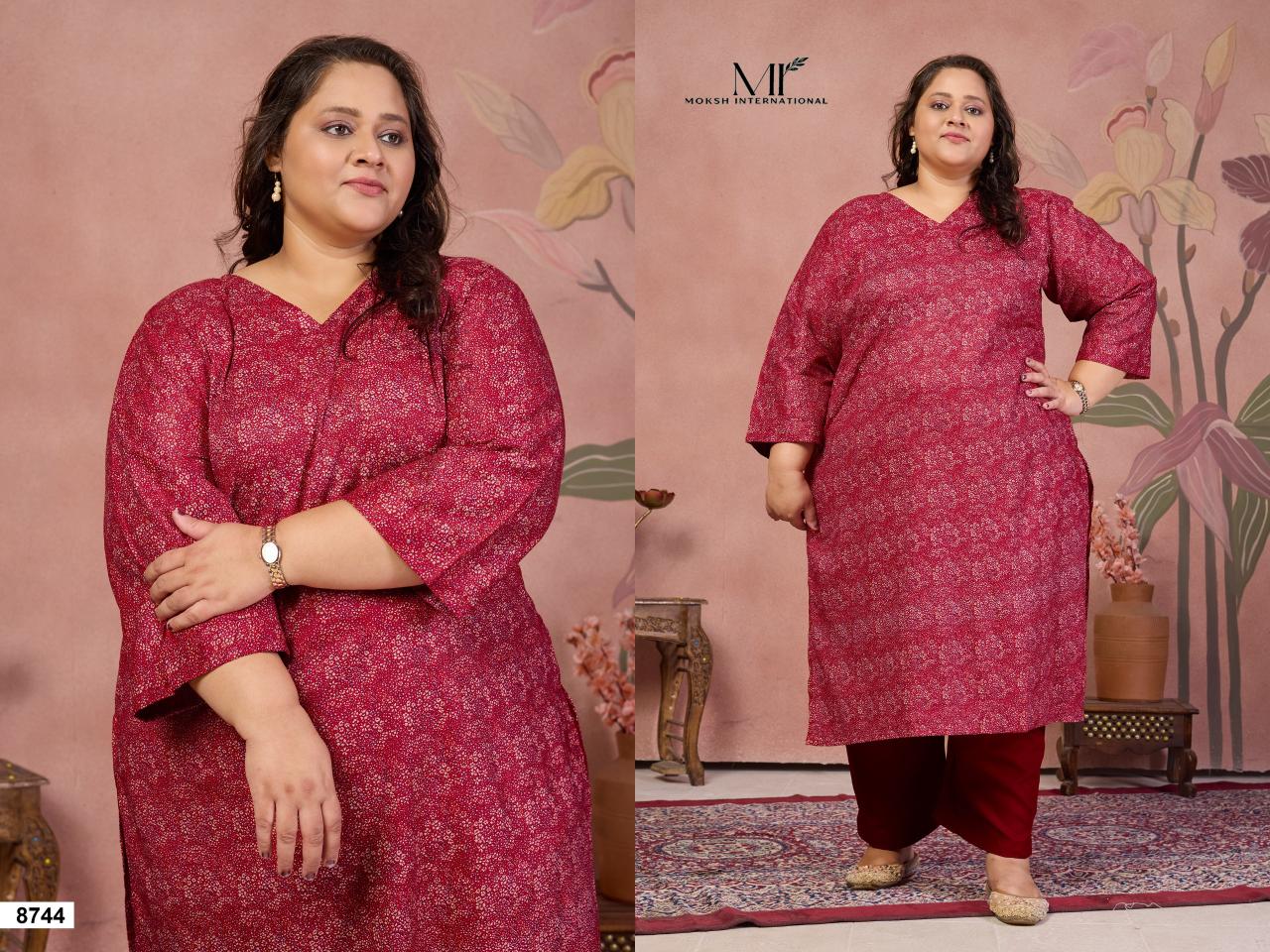 Moksh International Plus Size Cotton Khushi vol 4 catalog selfie kurtis wholesaler in kolkata