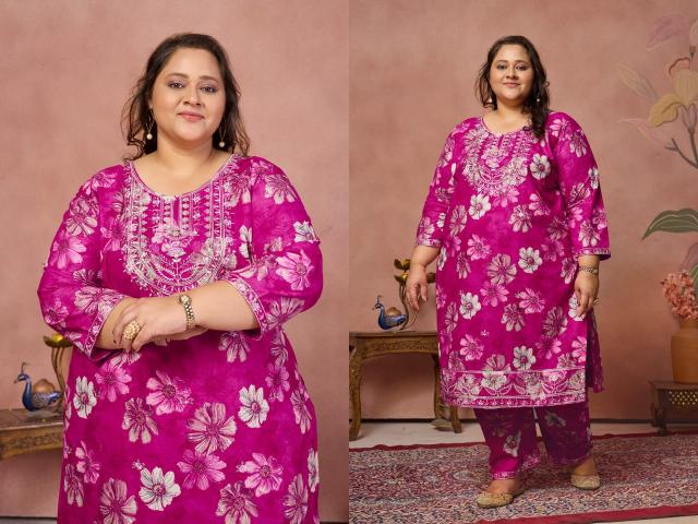 Moksh International Plus Size Cotton Sakhi vol 1 catalog plus size kurtis wholesale india