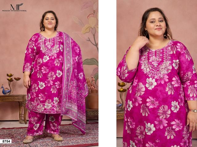 Moksh International Plus Size Cotton Sakhi vol 1 catalog plus size kurtis wholesale india