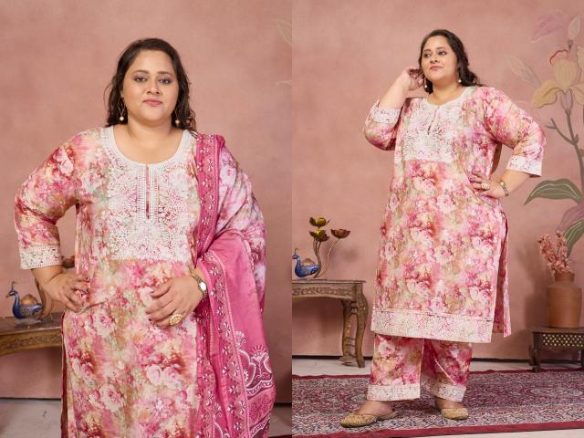 Moksh International Plus Size Cotton Sakhi vol 1 catalog plus size kurtis wholesale india