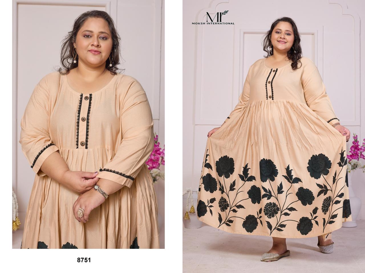 Moksh International Plus Size Sun Flower vol 1 catalog brand kurti wholesale store
