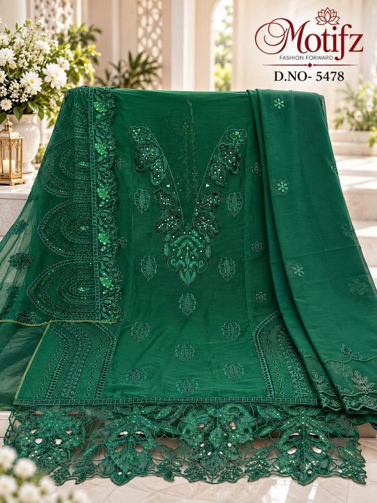 Motifz 5478 catalog wholesaler of pakistani phulkari suits