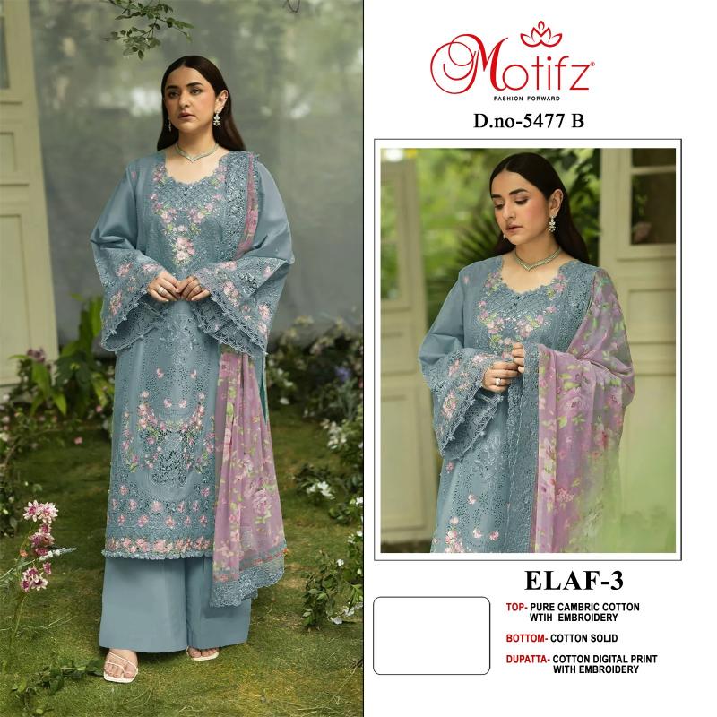 Motifz Elaf vol 3 5477 catalog pakistani suits wholesaler