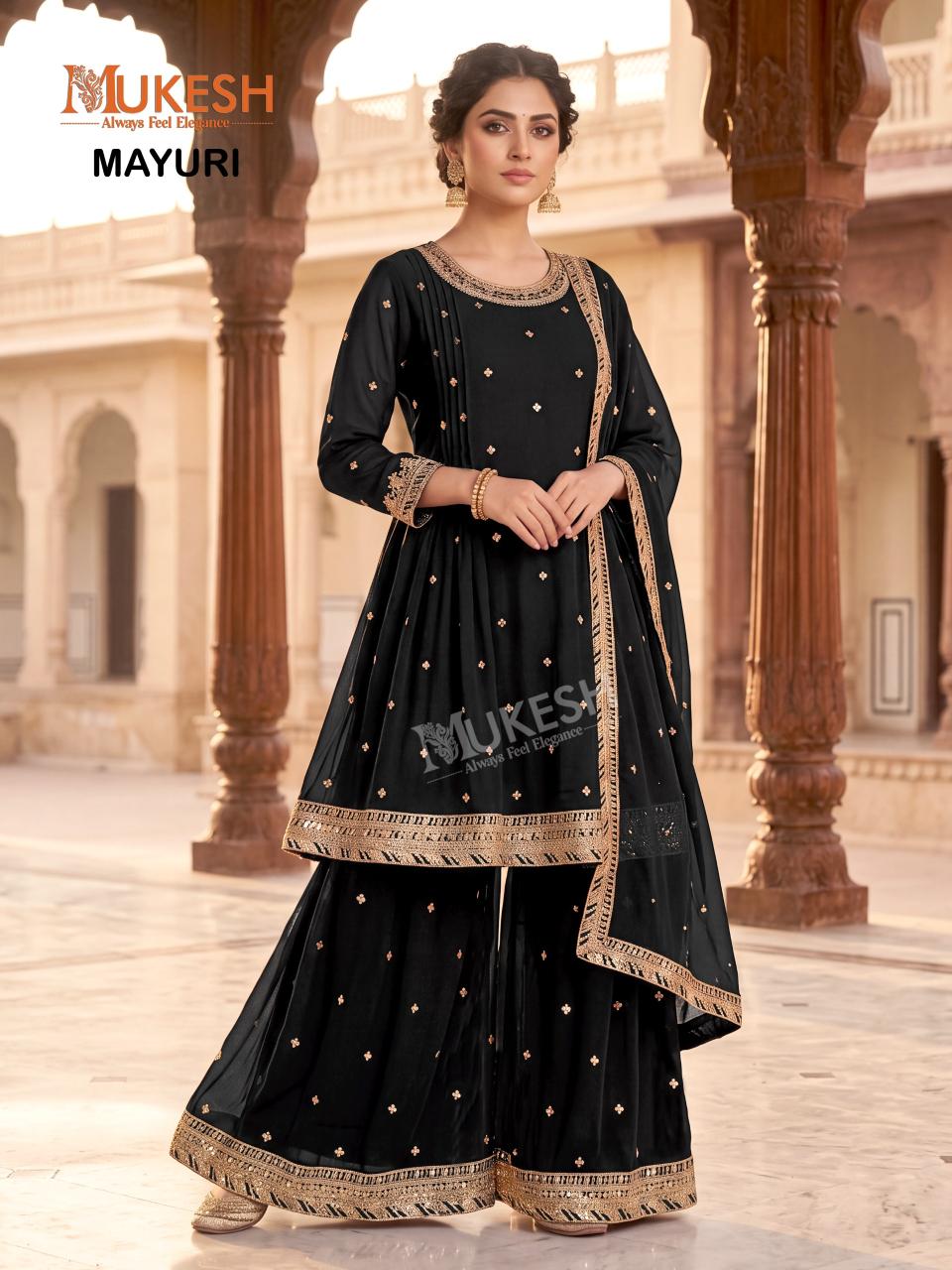 Mukesh Mayuri Catalog blue georgette kurtis wholesale