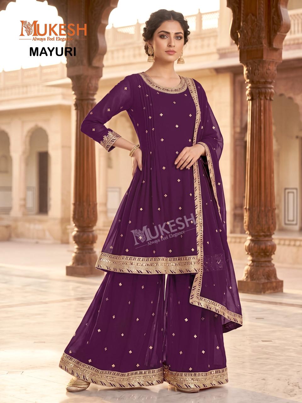 Mukesh Mayuri Catalog blue georgette kurtis wholesale