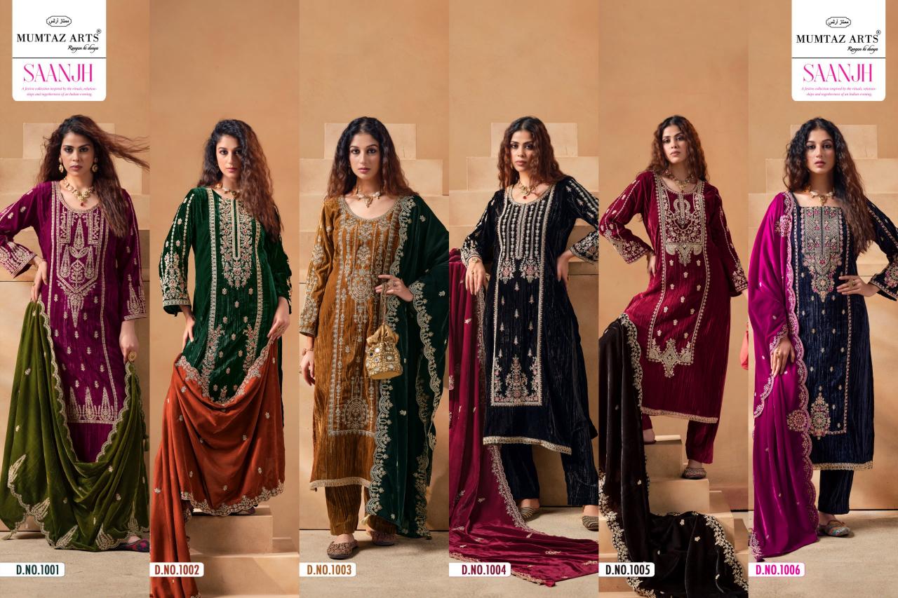Mumtaz Arts Saanjh catalog wholesale dress materials in surat