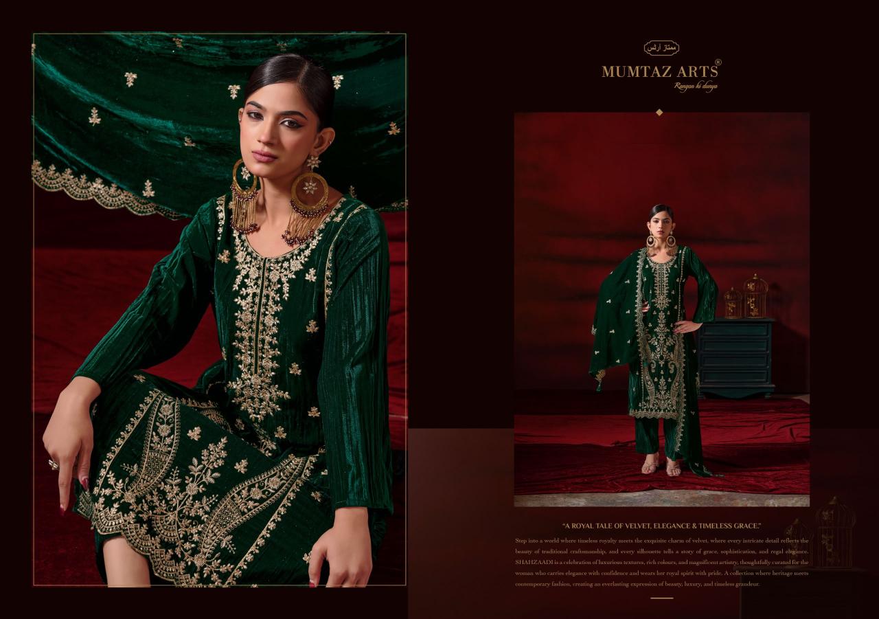 Mumtaz Arts Shehzaadi NX catalog wholesale market in ramanathapuram dress material