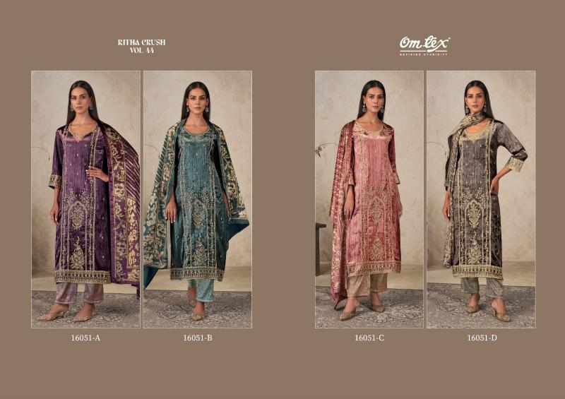 Omtex Ritha Crush vol 44 catalog site textilebuzz com salwar kameez wholesaler