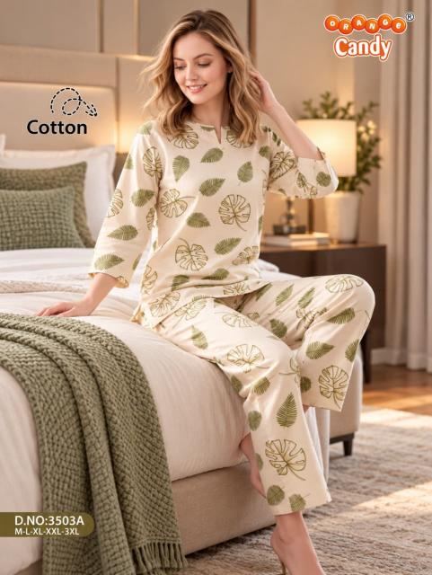 Orange Candy 3503 catalog co ord set night wear
