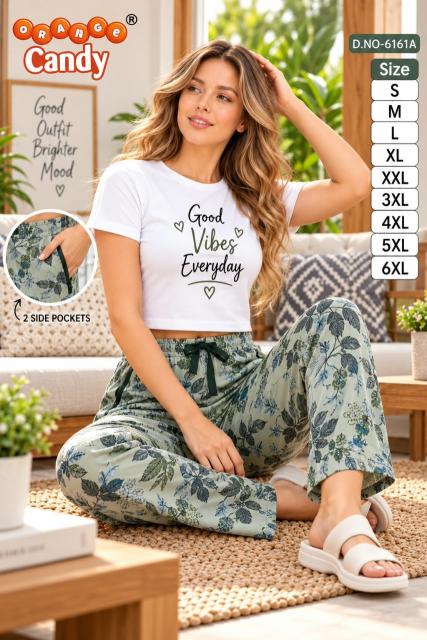 Orange Candy 6161 catalog Printed Paijama With two Pocket