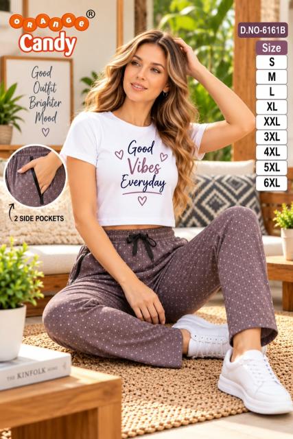 Orange Candy 6161 catalog Printed Paijama With two Pocket