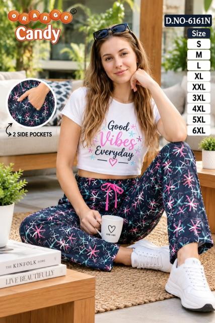 Orange Candy 6161 catalog Printed Paijama With two Pocket