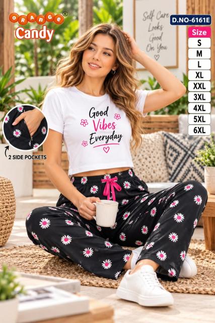Orange Candy 6161 catalog Printed Paijama With two Pocket