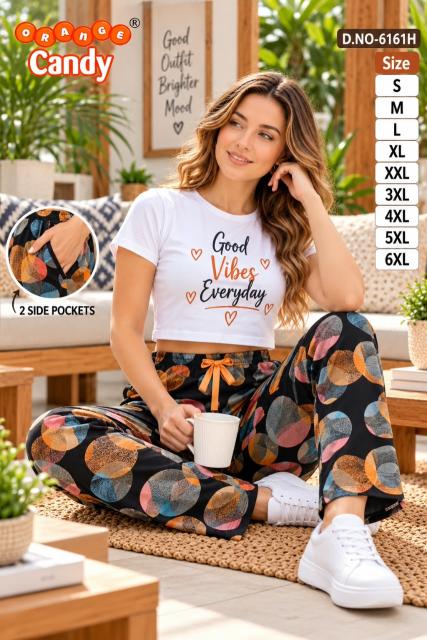 Orange Candy 6161 catalog Printed Paijama With two Pocket