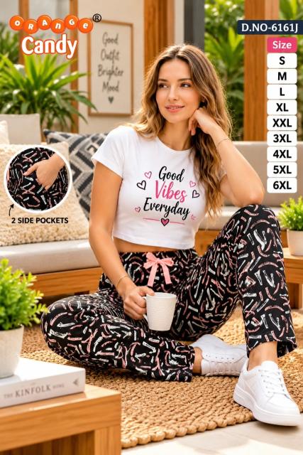 Orange Candy 6161 catalog Printed Paijama With two Pocket